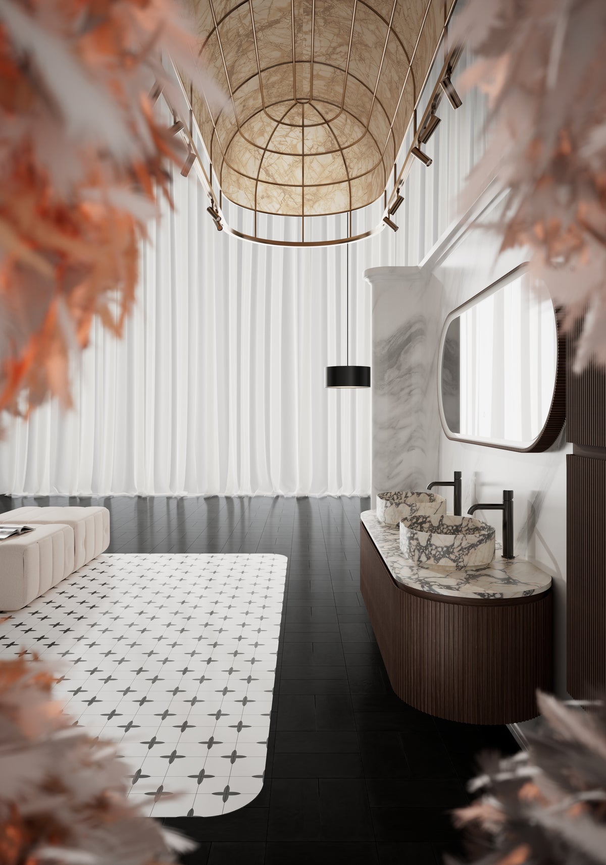 MonBlari MW-V0612AM Double Vanity Units with Mirror-1800mm
