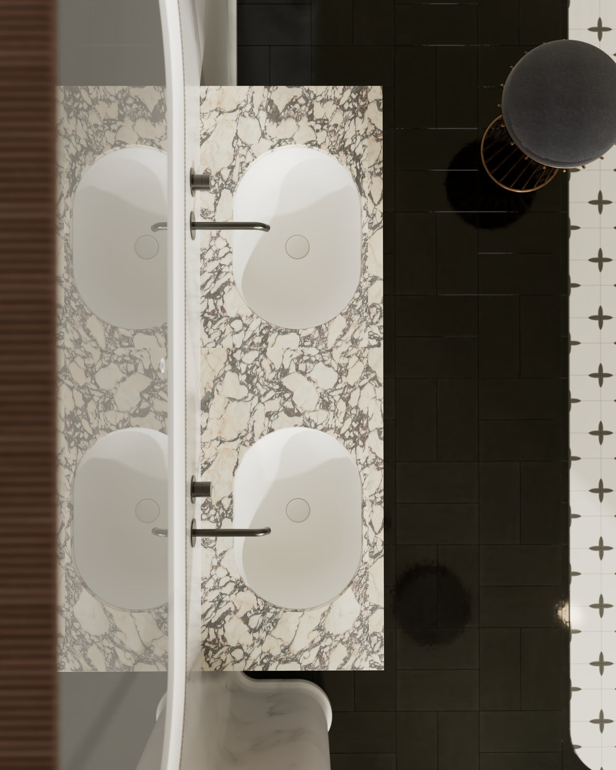 MonBlari MW-V0622M Double Vanity Units with Mirror-1800mm