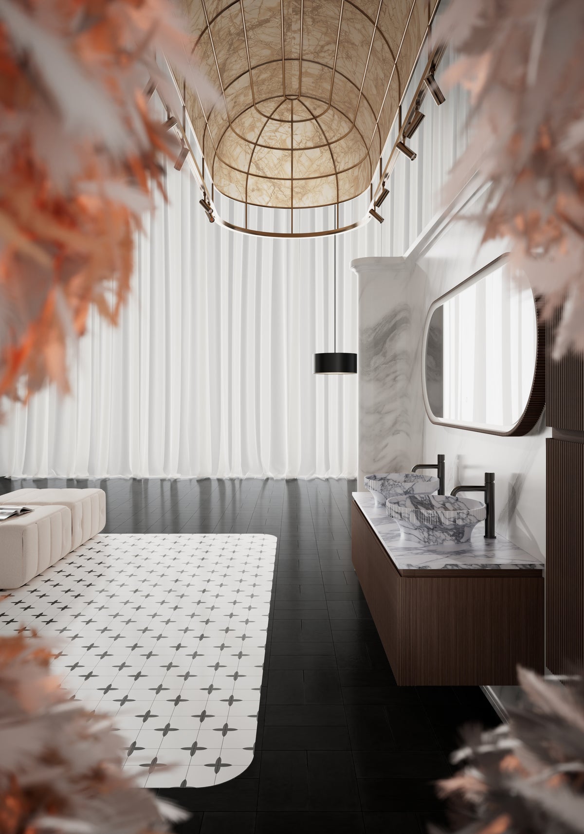 MonBlari MW-V0632M Double Vanity Units with Mirror-1600mm