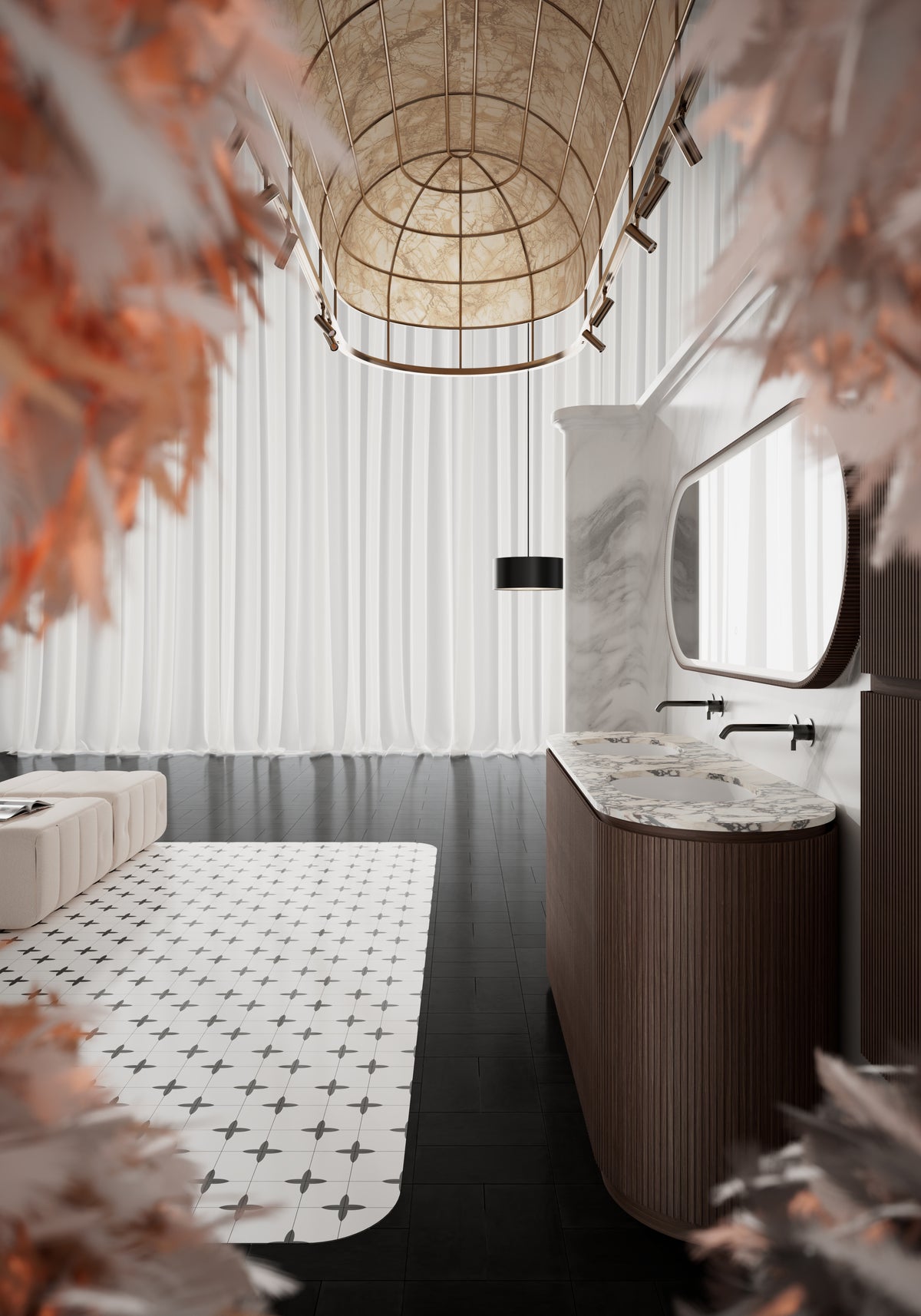 MonBlari MW-V0692AM Double Vanity Units with Mirror-1800mm