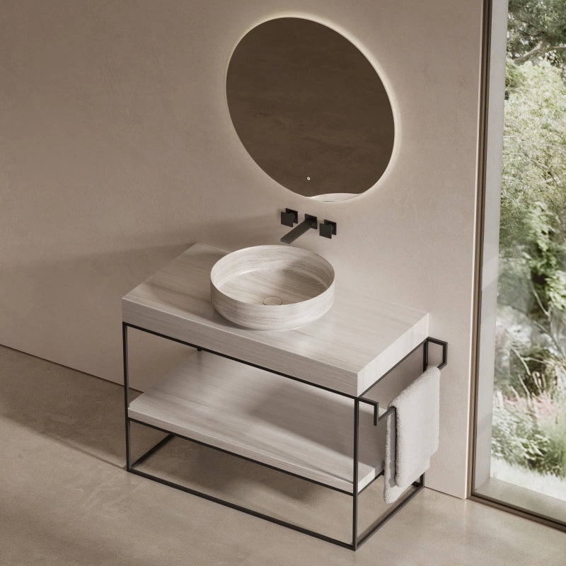MonBlari Refined Marble Round Countertop Basin 450mm
