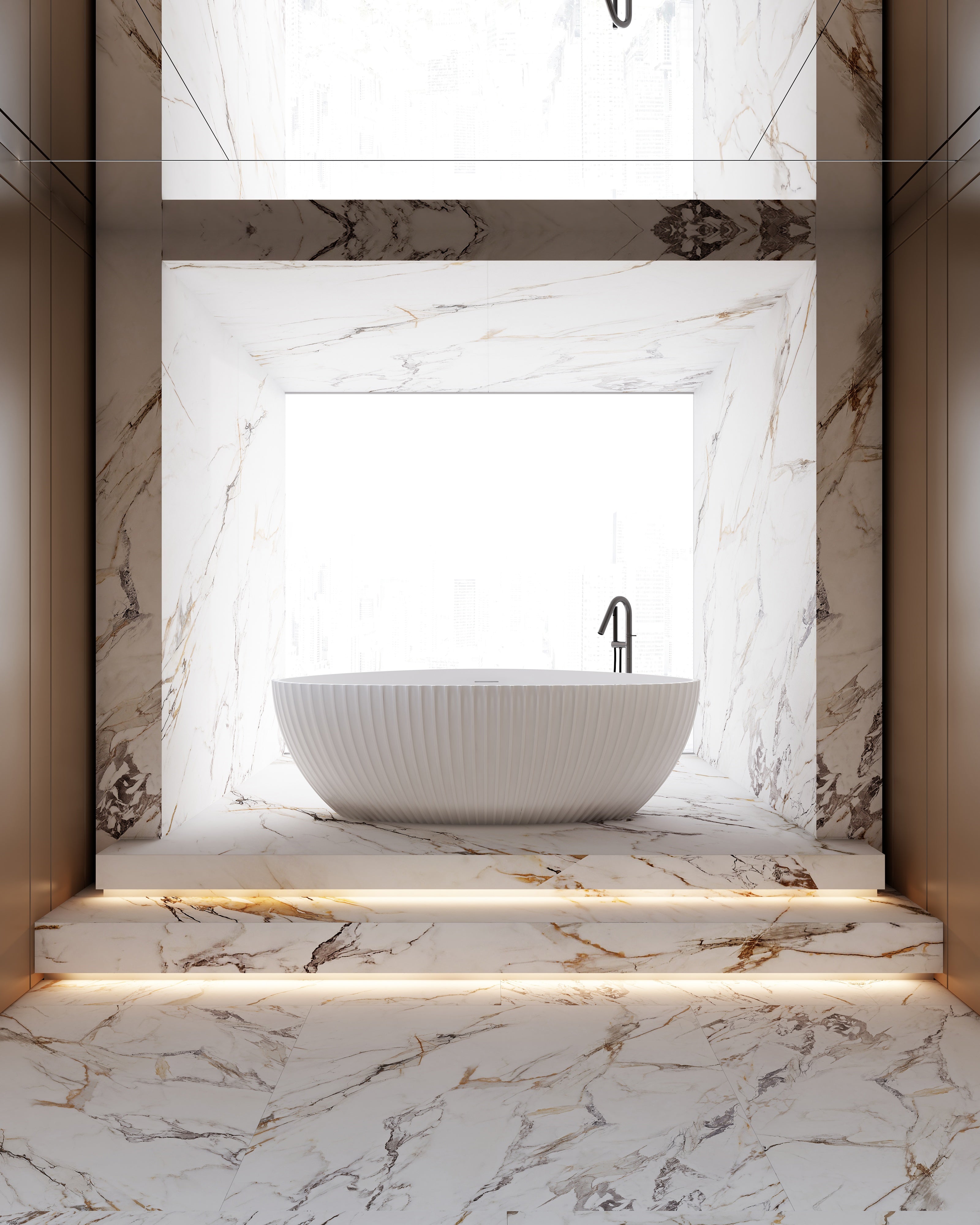 MonBlari  MY-66610 Acrylic Freestanding Bath