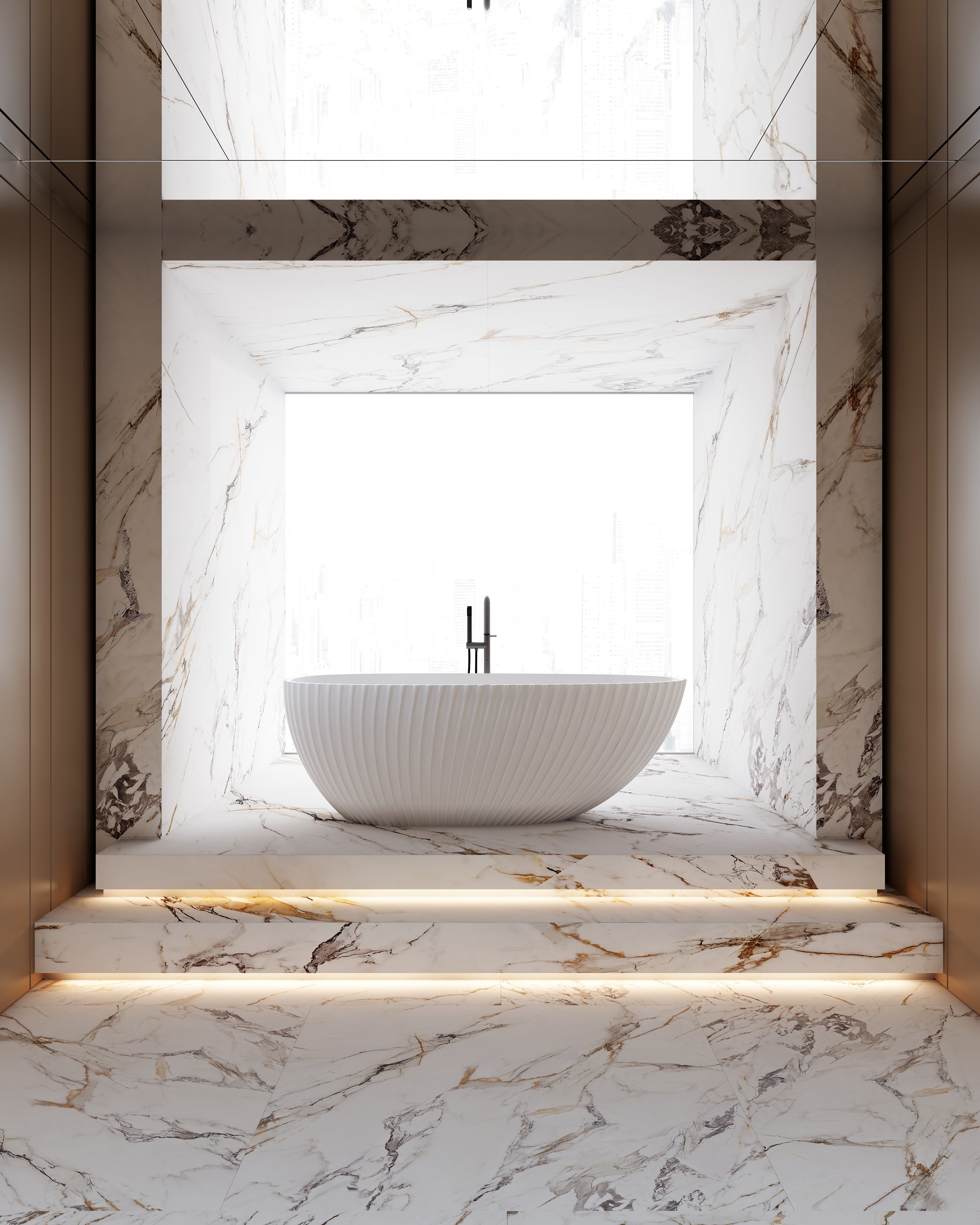 MonBlari MY-66615 Freestanding Bath Front View Main image
