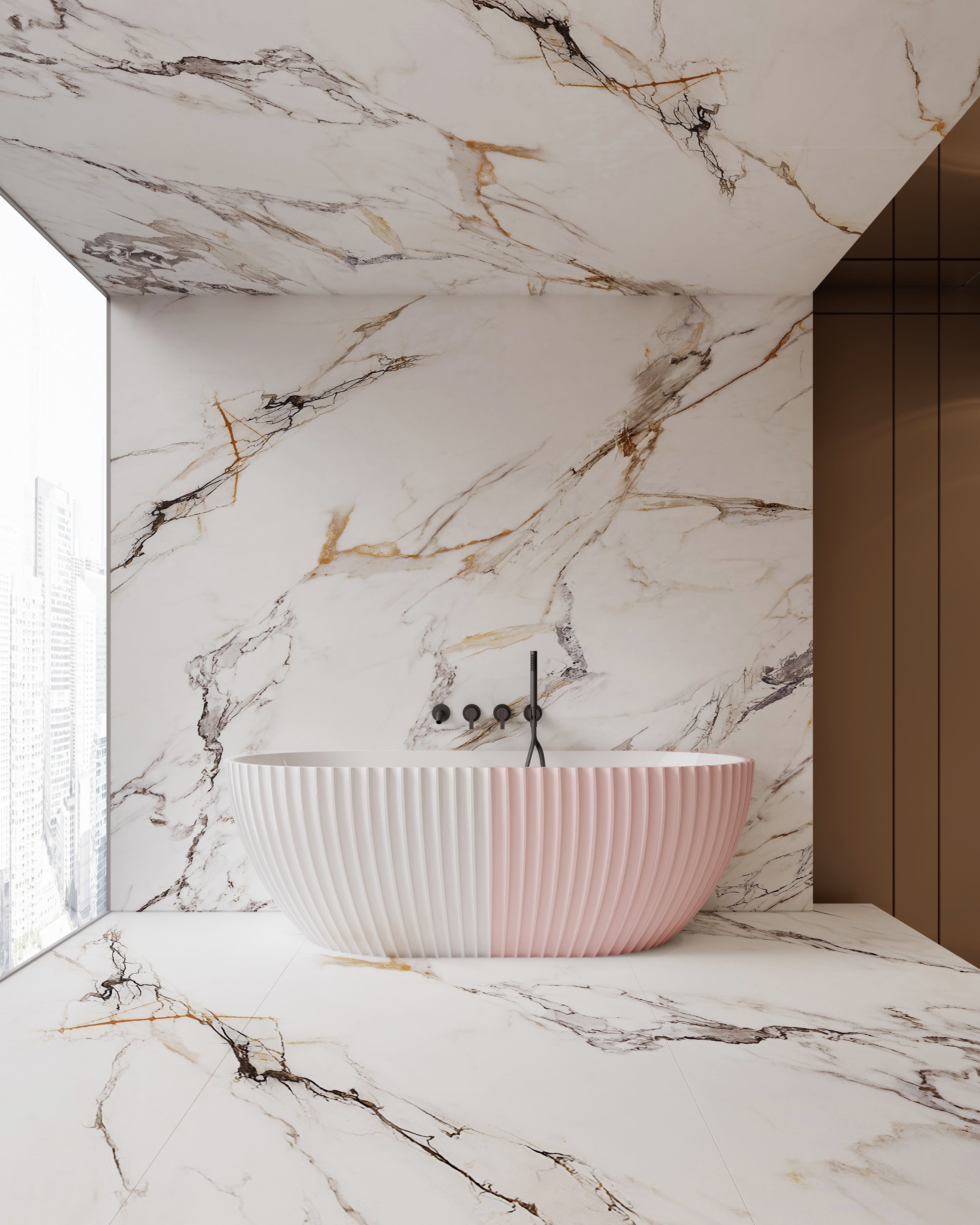 MonBlari MY-66616 Arc-shaped Wall-Mounted Bath