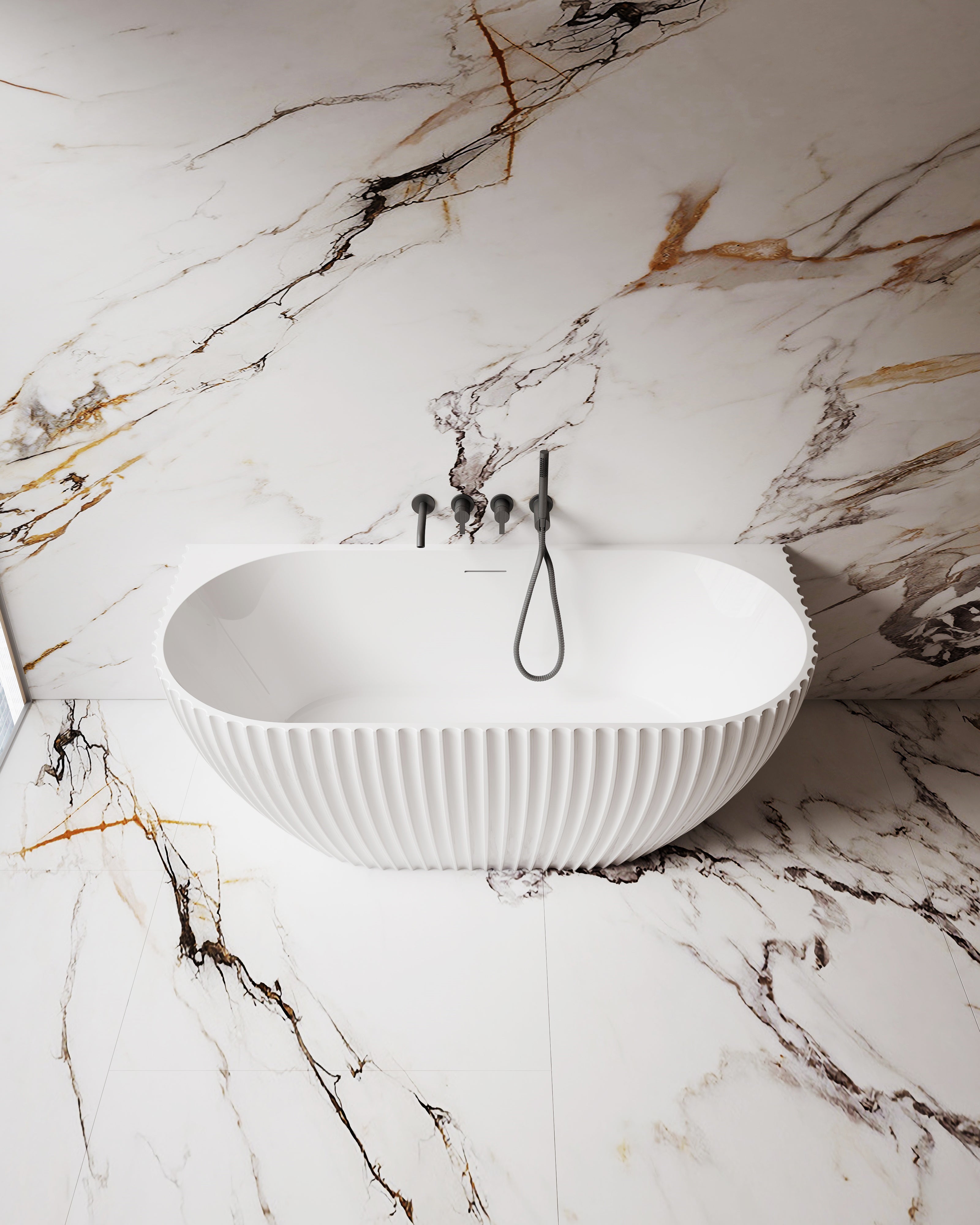 MonBlari MY-66616 Arc-shaped Wall-Mounted Bath