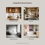 MonBlari MY‑66617 White Acrylic Freestanding Bathtub 1500mm-1700mm
