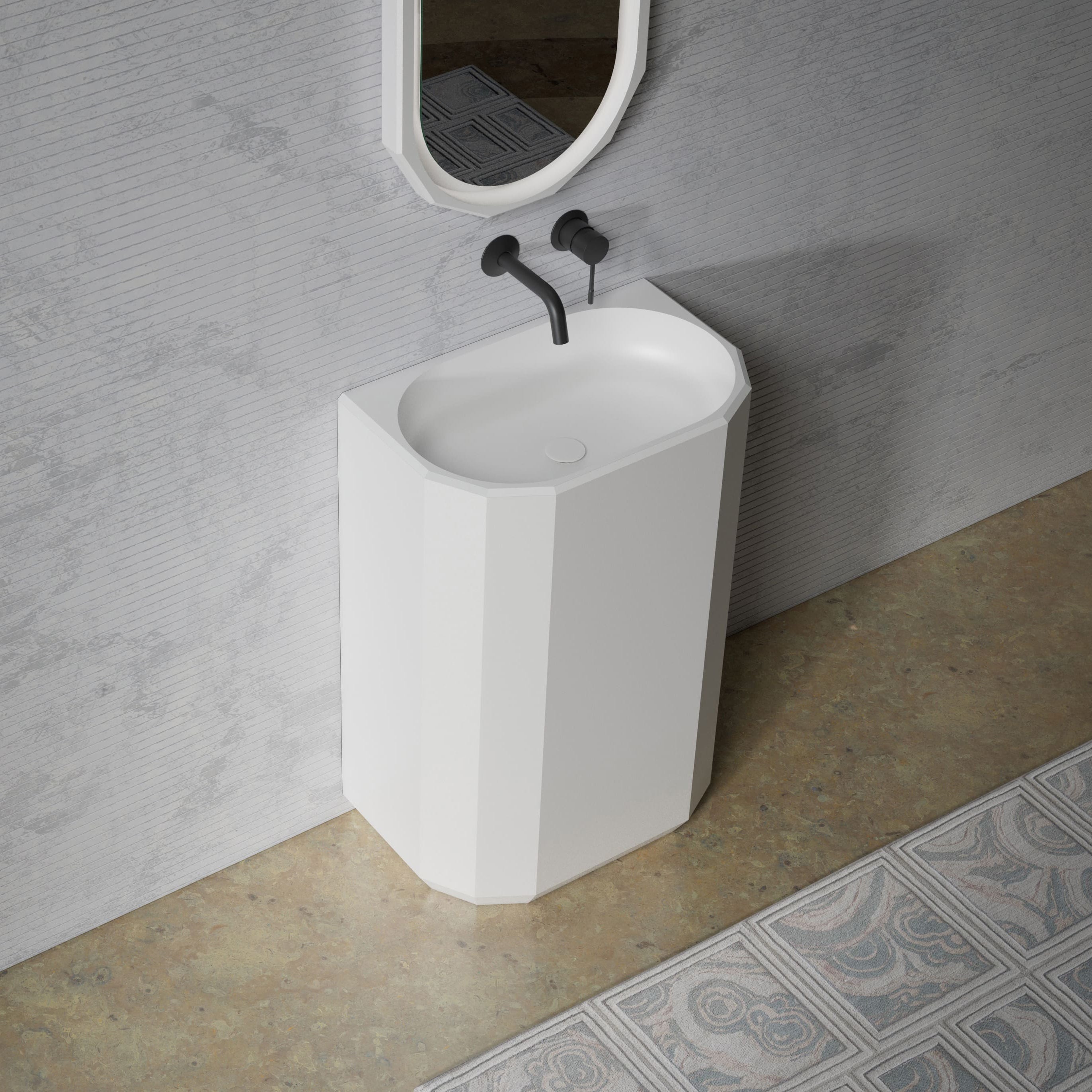 MonBlariBERYLSeriesPedestalBasinDiagonalTopViewPanorama-600x600x900mm