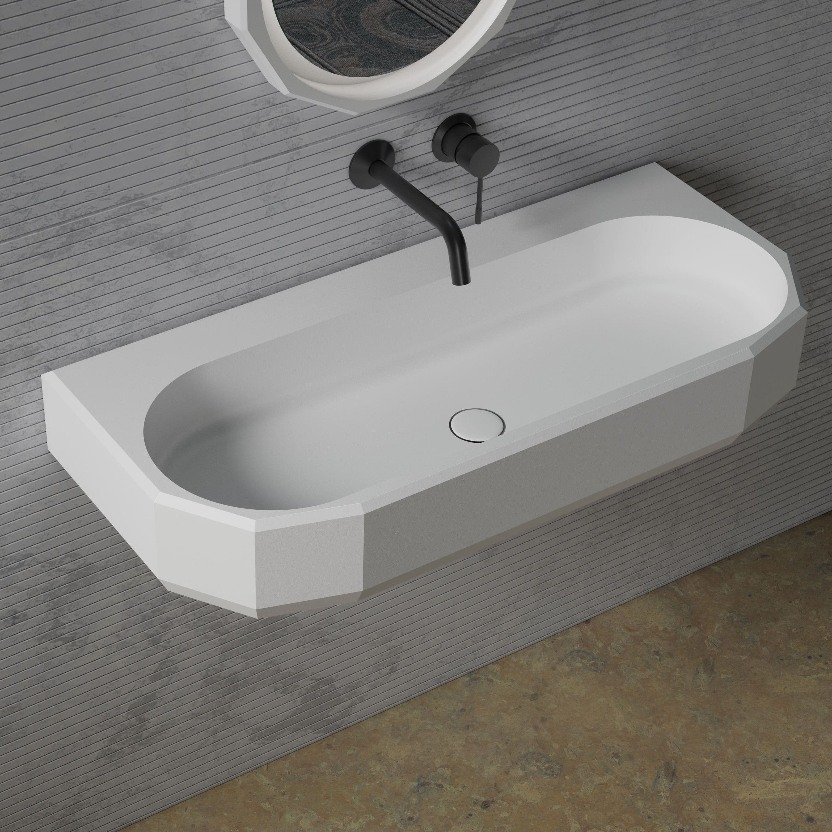 MonBlariBERYLSeriesRectangularWall－ＭountedBasinDiagonalViewPanorama-670x420x230mm