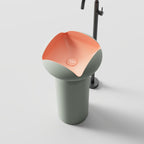 MonBlariFLOWERSeriesGreenBathroomBasinDiagonalTopViewPanorama-450x450x900mm