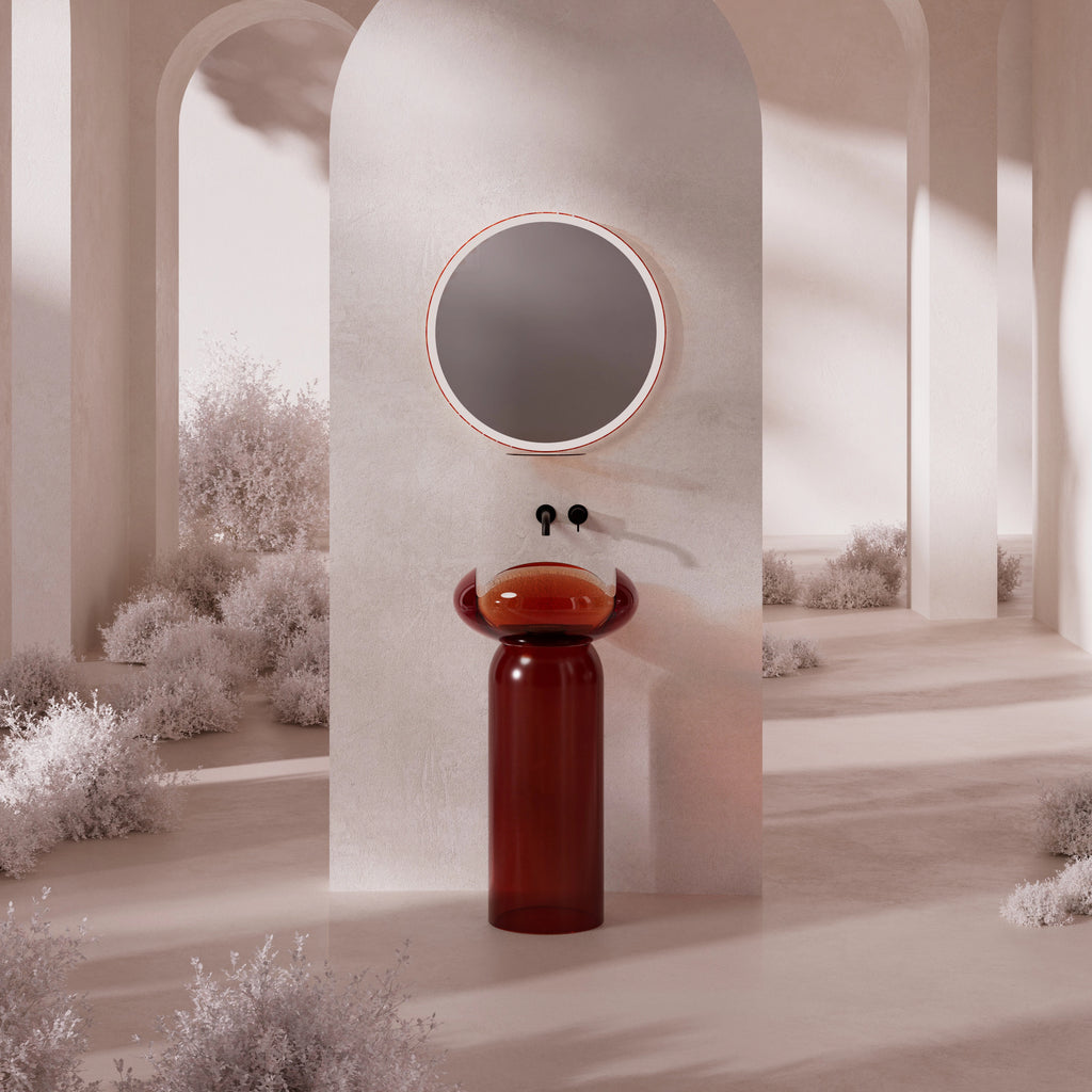 MonBlariFLOWERSeriesPetal-ShapedPedestalBasinFrontViewPanorama-WineAmber-450x450x900mm_583919d9-0f5e-462d-bb7b-fd6455cf18af