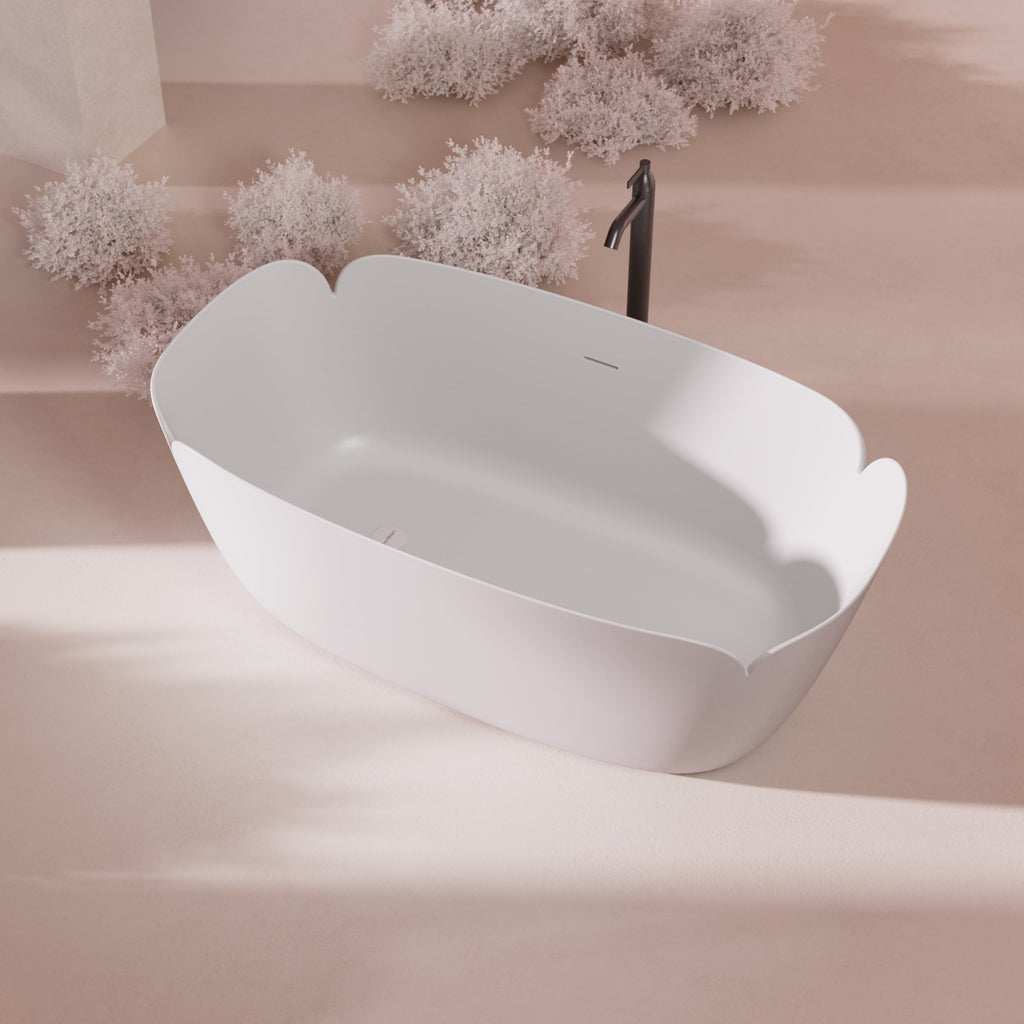 MonBlariFLOWERSeriesWhiteBathDiagonalTopViewPanorama