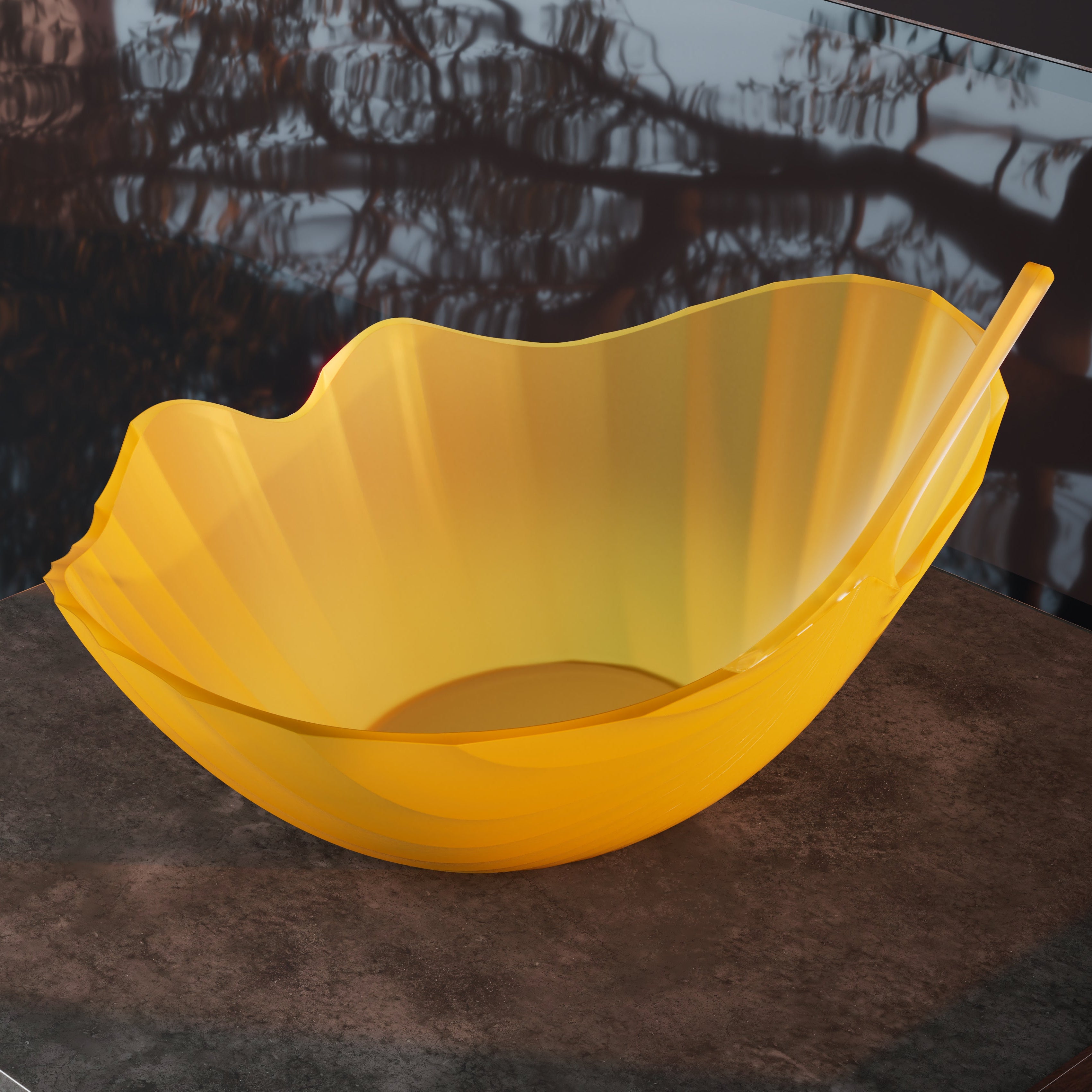 MonBlariGINKNOVASeriesBathDiagonalTopViewPanorama-GinkgoYellow