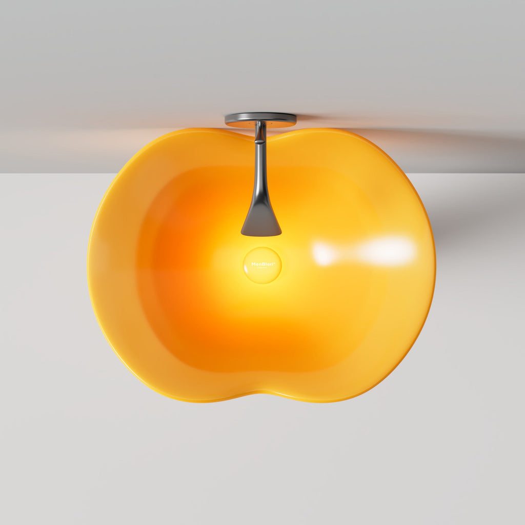 MonBlariGINKNOVASeriesWall-MountedBasinTopViewClose-up-GinkgoYellow