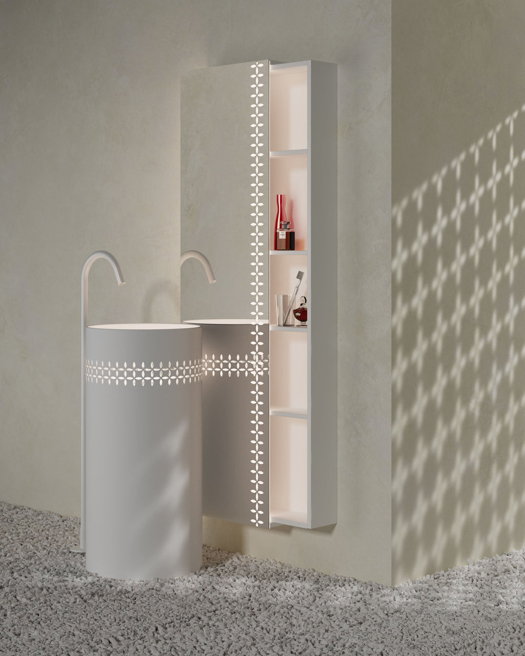 MonBlariLINGLONGSeriesBathroomStorageCabinetSetSideViewPanorama