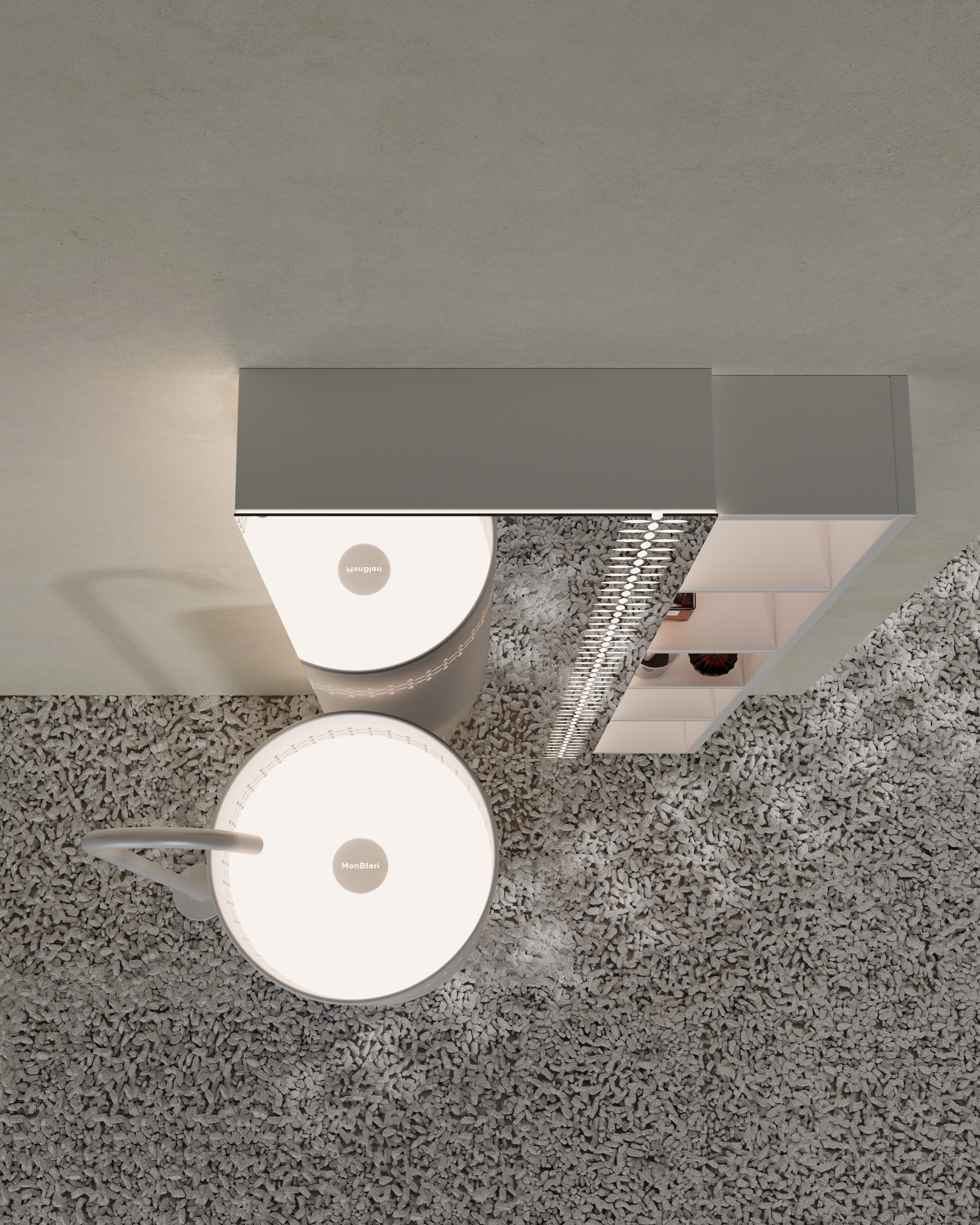 MonBlariLINGLONGSeriesBathroomStorageCabinetSetTopViewPanorama