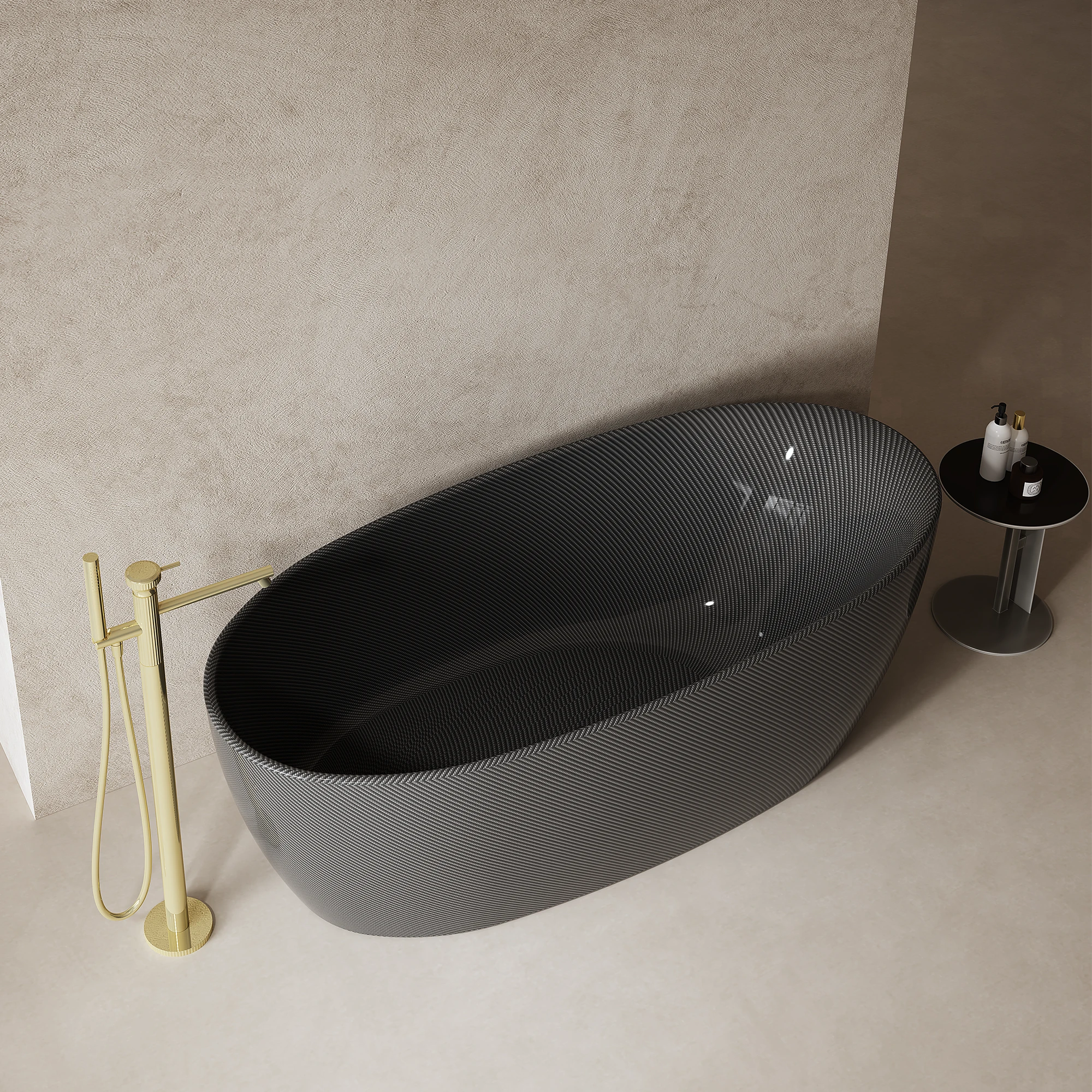 MonBlariLongOval99972CarbonFiberBathSideTopView
