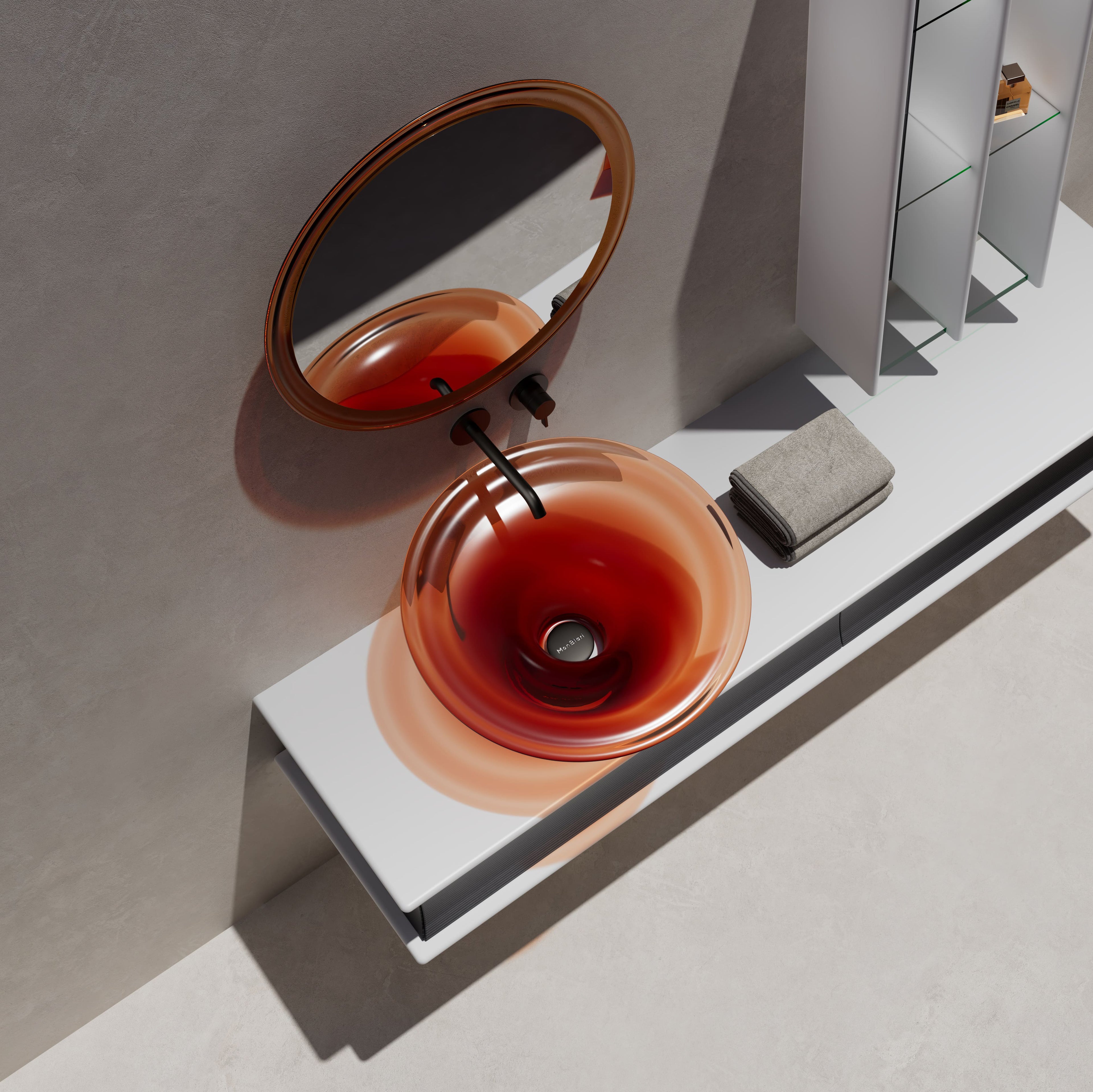 MonBlariSPRINGSeriesBathroomCabinetSetDiagonalTopViewPanorama-1800x500x216mm