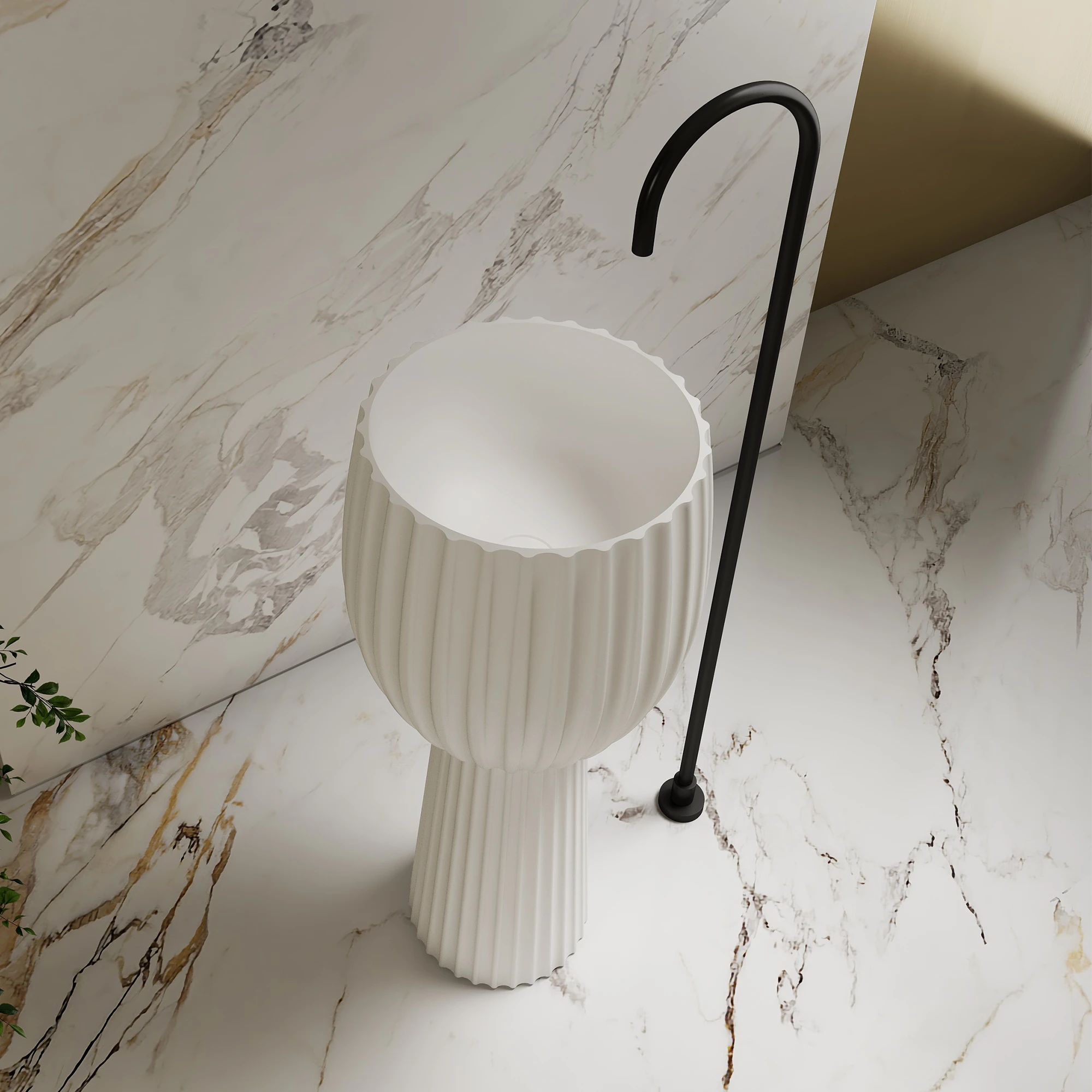 Z1503 Goblet Freestanding Pedestal Basin  | MonBlari