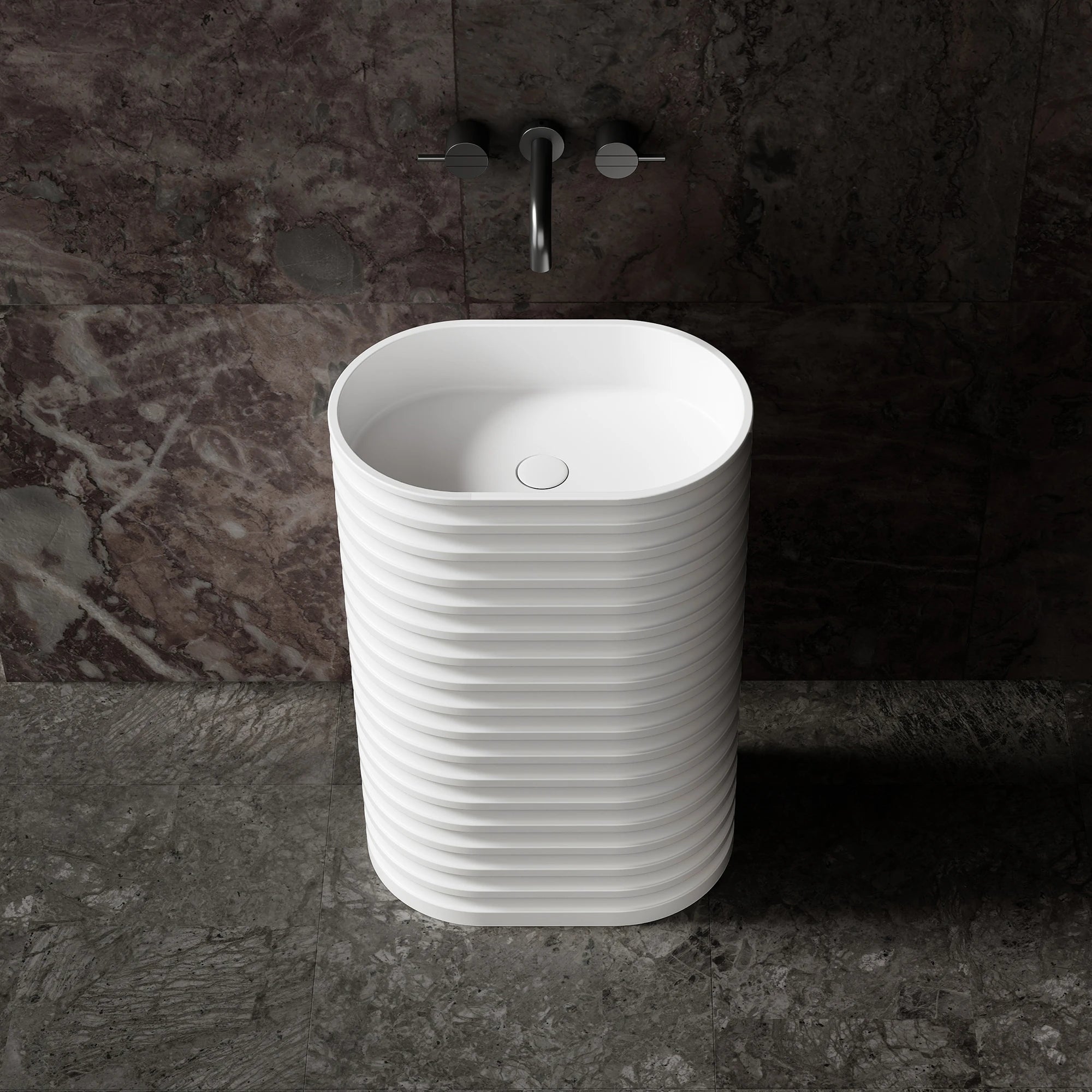 Z8801 Round Freestanding Pedestal Basin | MonBlari