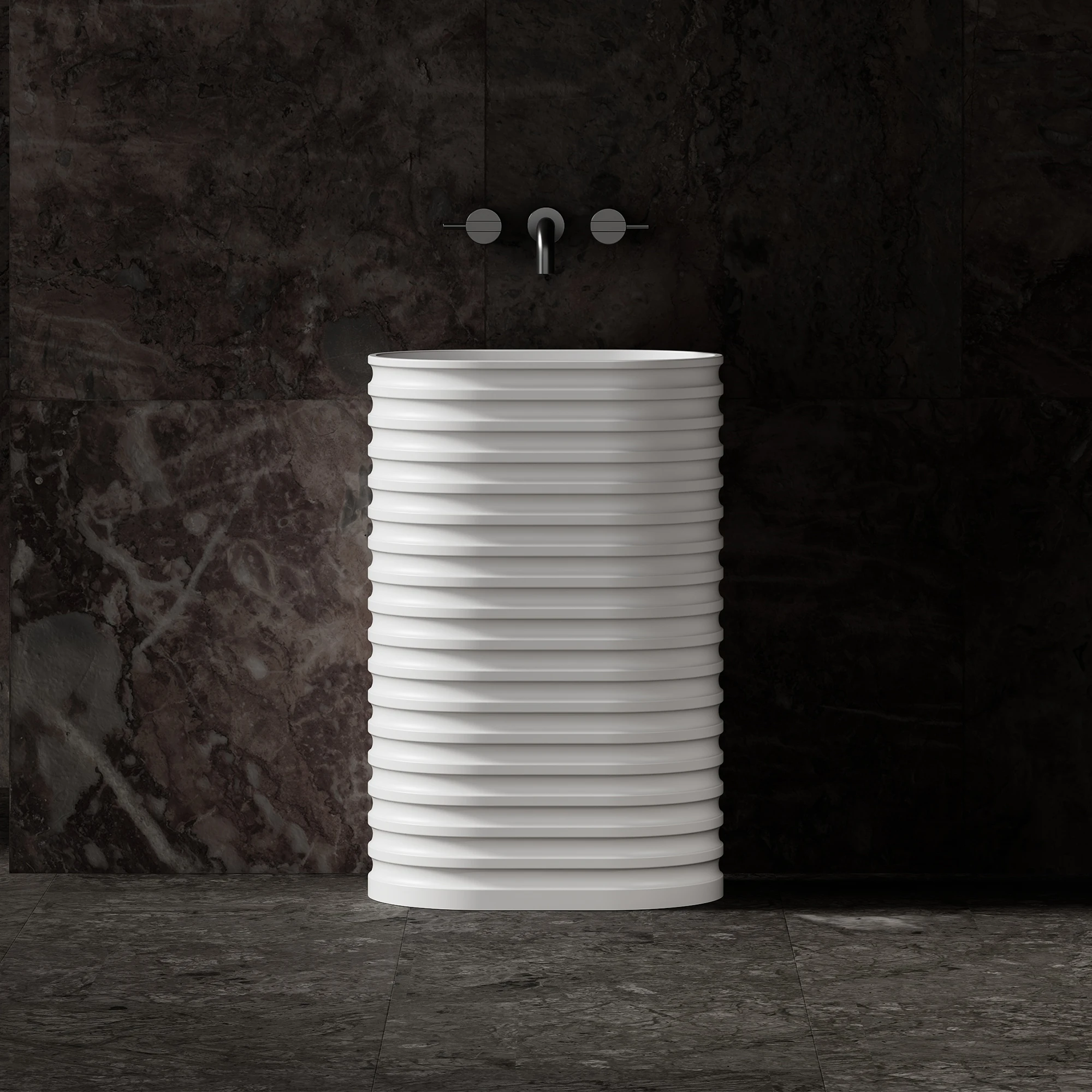 Z8801 Round Freestanding Pedestal Basin | MonBlari