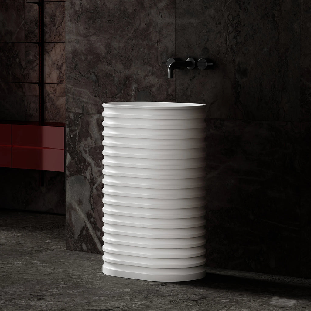 Z8801 Round Freestanding Pedestal Basin | MonBlari