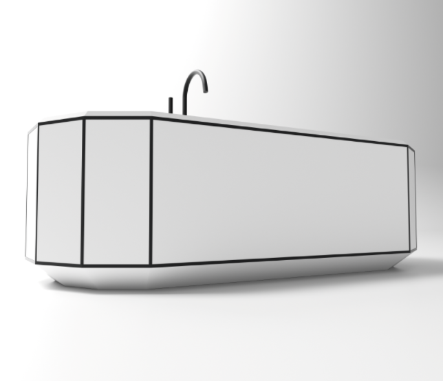 MonBlari BERYL Series Bath with Black Rim
