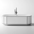 MonBlari BERYL Series Bath with Black Rim Front View Panorama-1700x750x550mm