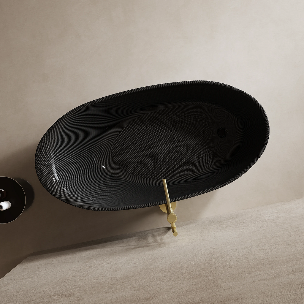 MonBlari Elliptical 99901 Carbon Fiber Bath Top View