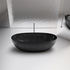 MonBlari Elliptical 99907 Carbon Fiber Bath Front Top View 
