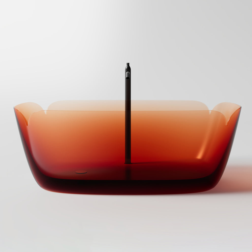 MonBlari FLOWER Series Bath Front View Panorama-Wine Amber