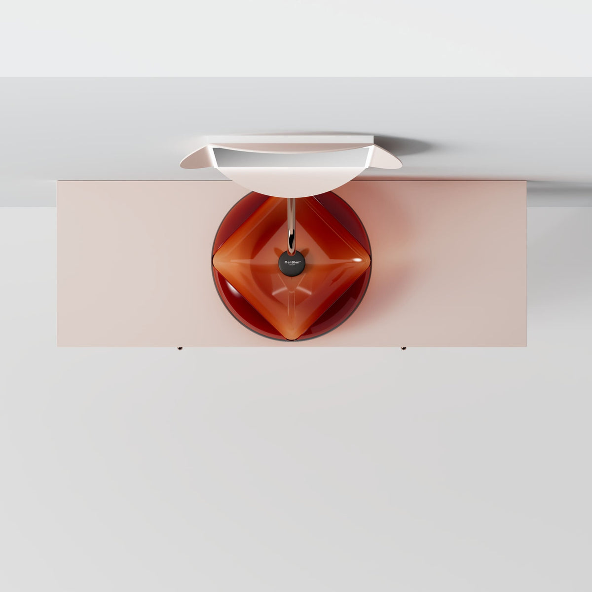 MonBlari FLOWER Series Bathroom Cabinet-White Table-Top View
