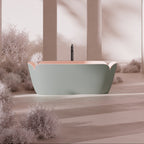 MonBlari FLOWER Series Green Bath Front View Panorama-Scenario