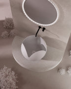 MonBlari FLOWER series bathroom basin white bud shape top view close-up