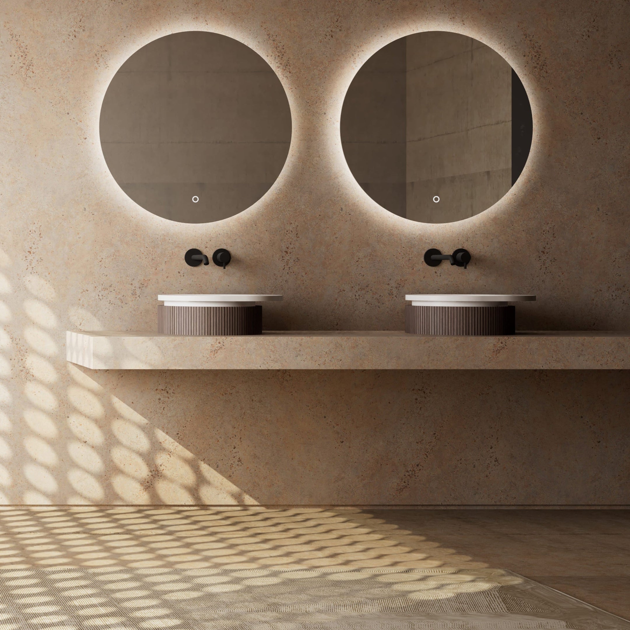 MonBlari Forest Series Vessel Basin Front View Panorama-380x460x150mm-Scenario Main image