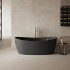 MonBlari Ingot-Shaped 99973 Carbon Fiber Bath Side Front View
