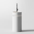 MonBlari LINGLONG Series Bathroom Pedestal Basin Front View Panorama