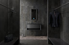 MonBlari MC-V9960 carbon fiber vanity units with mirror-39-4-inch front view