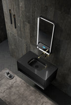 MonBlari MC-V9960 carbon fiber vanity units with mirror-39-4-inch side top view close-up