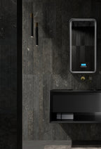 MonBlari MC-V9960 carbon fiber vanity units with mirror-900mm front view close-up