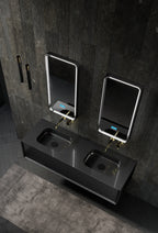 MonBlari MC-V9962 carbon fiber vanity unit with mirror-1800mm side top view