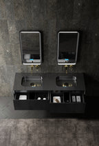 MonBlari MC-V9962 carbon fiber vanity units with mirror-1600mm top view