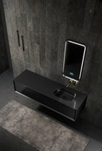 MonBlari MC-V9966 carbon fiber vanity unit with mirror-1600mm side top view