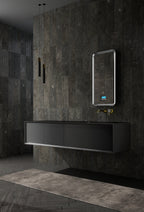 MonBlari MC-V9966 carbon fiber vanity unit with mirror-1800mm diagonal view