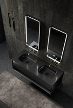 MonBlari MC-V9970 carbon fiber vanity unit with mirror-55.1″ L side top view