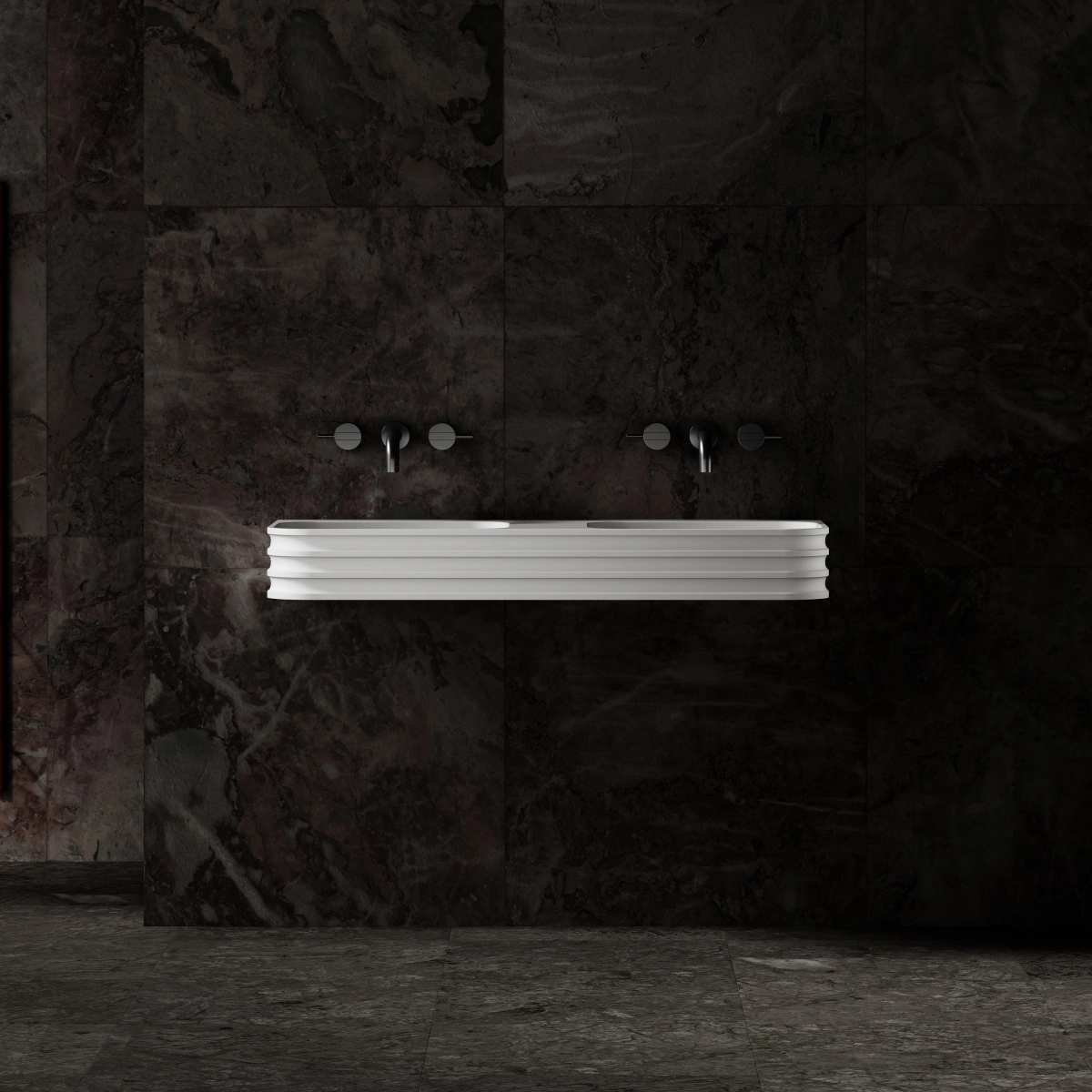 MonBlari MR-G8806-2 solid surface basin Main image