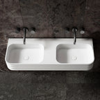 MonBlari MR-G8806-2 solid surface basin top view close-up