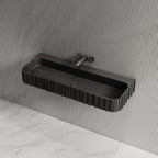 MonBlari MR-G8856-1 black solid surface wall-mounted basin right side top view