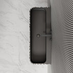 MonBlari MR-G8856-1 black solid surface wall-mounted basin top view