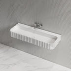 MonBlari MR-G8856-1 solid surface wall-mounted basin diagonal top view