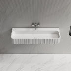 MonBlari MR-G8856-1 solid surface wall-mounted basin front top view